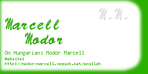 marcell modor business card
